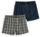 Tom Tailor Boxershorts à carreaux, set de 2, Taille S/4, green-dark-check
