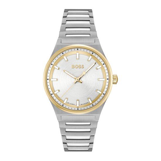 BOSS HB1502724 Mae Dames Horloge - Zilverkleurig - 30 mm - Staal - Mineraalglas