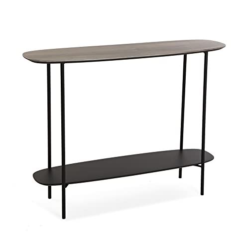 Versa Salem entrekkast - consoletafel - 75 x 30 x 100 cm - bruin/zwart