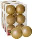 Gerimport Kerstballen - 18x stuks - goud - glitter - 8 cm - kunststof