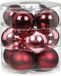 Inge-glas Inge's Christmas Decor Gmbh 36x Berry Kiss mix glazen kerstballen 8 cm glans en mat - Kerstboomversiering mix roze/rood