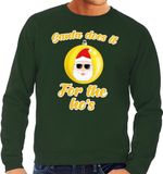 Bellatio Decorations Foute kersttrui Kerstman does it for the ho's groen voor heren XL