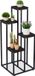Merkloos Relaxdays plantenstandaard - 4 etages - binnen - staal - 100x40x40 cm - zwart