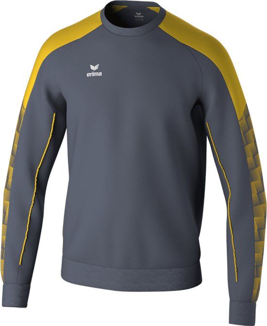 Erima Evo Star Sweatshirt Heren - Slate Grey / Geel - Maat S