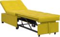 vidaXL Canapé-lit Jaune Velours 194 x 67 x 82 cm