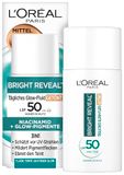 L'Oréal Dagelijks getinte UV Glow-Fluid SPF 50, niacinamide + glow-pigmenten, kleur: medium, Bright Reveal, 1 x 50 ml