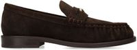 Manfield Dames Bruine Suède Loafers Maat 36