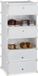 Relaxdays Schoenenrek Kunststof - Armoire à chaussures fermée - Système d'emboîtement - 6 compartiments Blanc