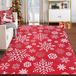 Goodivery Tapis d'hiver chaud pour intérieur de Noël confortable : taille 5x7ft, antidérapant et lavable