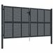vidaXL Tuinpoort Antraciet Staal 300x125 cm