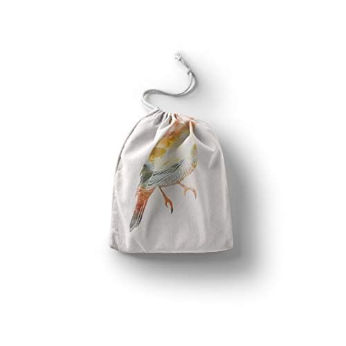 Bonamaison Bedrukte katoenen tas met trekkoord - 20 x 30 cm