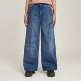 G-Star Mega Cargo Dnm Wmn Dames Jeans 32 Katoen Antique Cosmic Blue