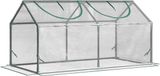 Outsunny Kas met raam PE-gaasfolie 120x60x60cm Transparant