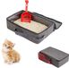 OEM BeiJingLiangPinJiaZuoKeJiWenHuaFaZhanYouXianGongSi Opvouwbaar kattentoilet - Draagbaar en waterdicht - Grijs - Textiel - 40 x 24 x 11 cm