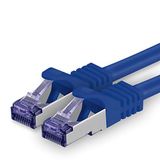 1aTTack.de Cat.7 ethernetkabel Gigabit LAN netwerkkabel RJ45 1 m - blauw - 1 stuk - Cat7 kabel patchkabel (SFTP/PIMF/LSZH) ruwe kabel 10 Gb/s met Rj 45 connector Cat.6a - 1 x 1 meter blauw