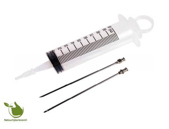 Natuurlijkerleven Vlees injector - (een set van twee naalden en een spuit)