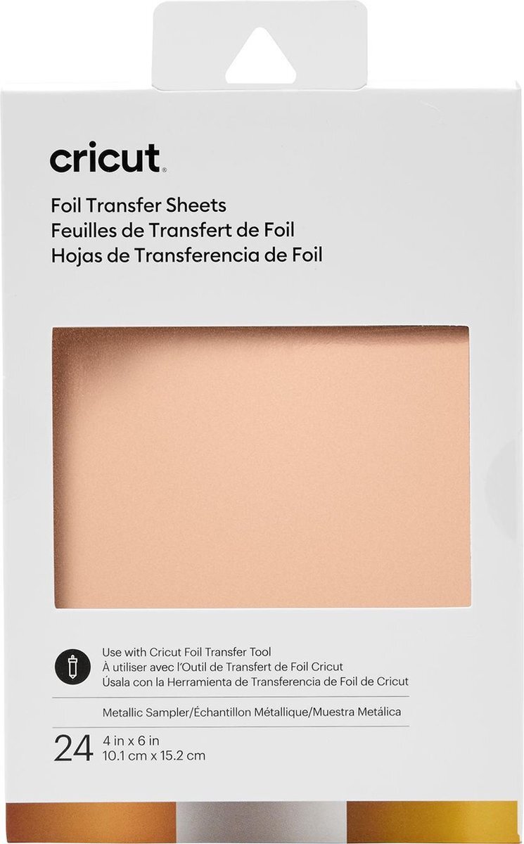 CRICUT Folie Transfervellen Sampler 24-pak 10cm x 15cm Metallic