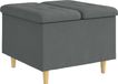 Syfax Ottoman met Opbergruimte Donkergrijs 60 x 60 x 45 cm Stof