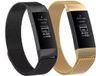 KELERINO. Milanees bandje voor Fitbit Charge 3 - Zwart & Goud - Large