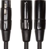 Roland RCC-YC-XF2XM Y-Splitter Kabel XLR Female naar 2x XLR Male 15 cm Zwart
