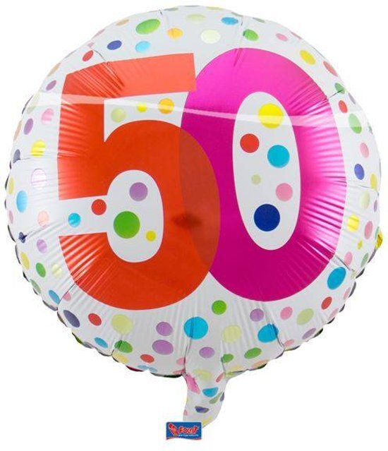 Folat - Folieballon - Rainbow Dots 50 - Zonder vulling - 45cm