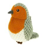 TRÖTSCH - Unsere Vogelwelt Plüsch-Rotkehlchen 12 cm mit Karabiner