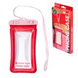 Fisura Waterdichte telefoonhoes, originele "Better Late", rood en roze