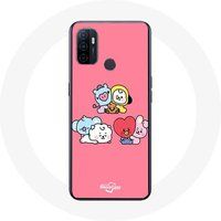 Oppo A53 BTS BT21 Tata Chimmy Cooky Rj Koya Shooky Et Mang Fond Rose Maniacase