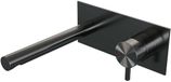 Brauer Gunmetal Edition Inbouw Wastafelmengkraan met Rechte Uitloop en Afdekplaat Model B1 Gunmetal Geborsteld PVD