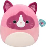 Squishmallows Medium Plush 30cm Herbie - Pink Snowshoe Cat W/Fuzzy Belly