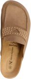 The Divine Factory Muiltjes Mokassin-Pantoletten en cuir « Noga Gassirette » avec clous taupe