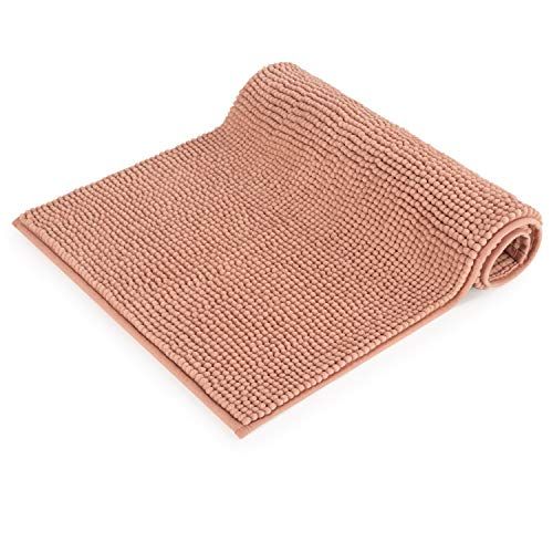 Blumtal Badmatten chenille - antislip badmat, zachte badmat, badkamertapijt, Roze, 50x80 cm