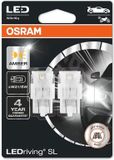 Osram W21/5W LED Retrofit Oranje 12V W3x16q 2 Stuks