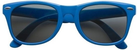 Shoppartners Zonnebril blauw - UV400 bescherming - Wayfarer model - Zonnebrillen voor dames/heren/volwassenen