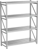 Povag Stellingkast - Magazijnstelling - 200x150x60 cm - 150 kg per legniveau - Gegalvaniseerd staal - 4 legniveaus