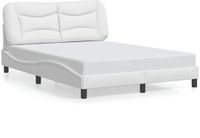 vidaXL - Bedframe - Kunstleer - Wit - 120x200 cm