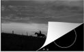Merkloos KitchenYeah® Inductie beschermer 77x51 cm - Drie cowboys onder de hemel - zwart wit