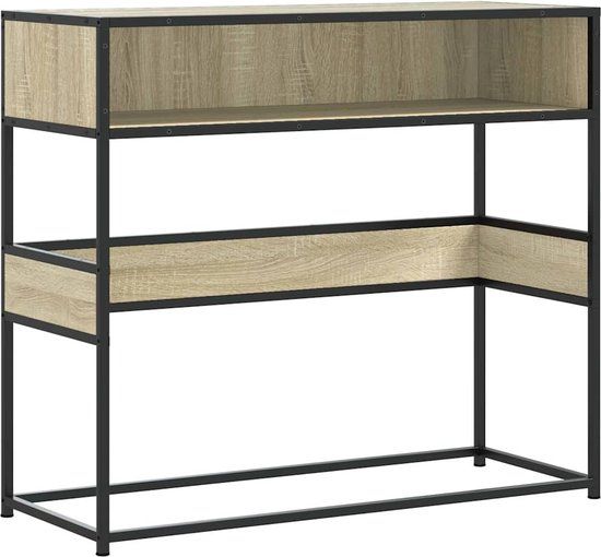 vidaXL Wandtafel 90x35x80 cm bewerkt hout sonoma eikenkleurig