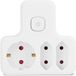 Adaptateur secteur français avec 2 prises et interrupteur - Prise murale avec protection enfant - 16 A - 250 V