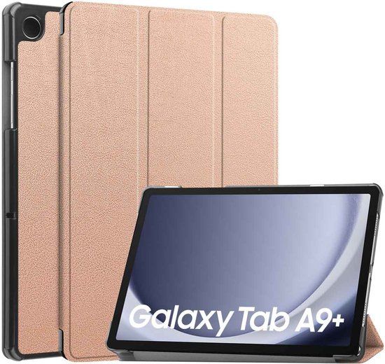 iMoshion Trifold Bookcase for Samsung Galaxy Tab A9 Plus - Rose Gold