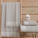 PETTI Artigiani Italiani - Serviettes de bain en tissu éponge 100% coton, set de serviettes 1 + 1, 2 pièces, 1 serviette de visage et 1 serviette, gris clair