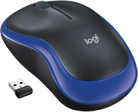 Logitech M185 Draadloze Muis - Zwart/Blauw