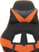 vidaXL Fauteuil de jeu en similicuir noir et orange
