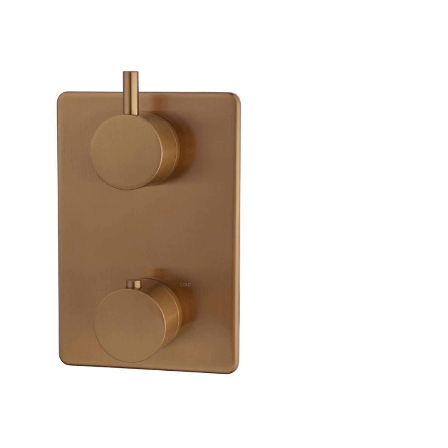 Afbouwdeel inbouwthermostaat Wiesbaden Caral 2-weg - Geborsteld Brons Koper