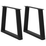 VidaXL 4012548 Salontafelpoten 2 stuks V-vormig 50x(42-43,3) cm Metaal Zwart