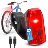 Fischer Basic fietsachterlicht, led-fietslicht achter met accu, USB-C lading & 8 uur lichtduur, toelating StVZO