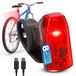 Fischer Basic fietsachterlicht, led-fietslicht achter met accu, USB-C lading & 8 uur lichtduur, toelating StVZO