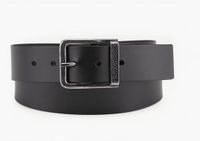 LEVI'S Alderpoint Leather Black ZWART 90 - Heren - Broekriem