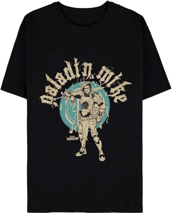 Difuzed Tiny Tina's Wonderlands - Paladin Mike Men's Short Sleeved T-shirt - Zwart - 8718526383690