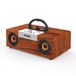 Smalody Enceintes Bluetooth rétro, 50 W enceintes sans fil en bois portables 12 heures d'autonomie, basses puissantes, carte TF, lecture USB - enceintes pour fête, extérieur